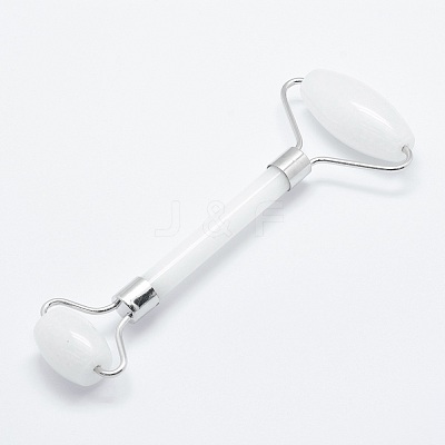 Natural White Jade Brass Face Massager MRMJ-G009-06P-1