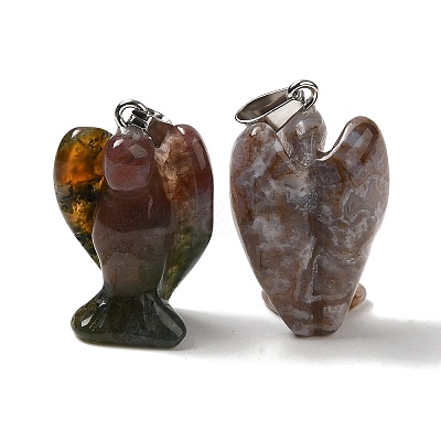 Natural Indian Agate Pendants G-C095-03P-04-1