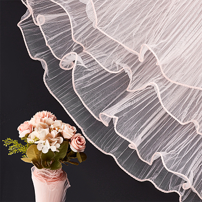 Polyester Flower Bouquet Wrapping Mesh Paper DIY-WH0542-37C-1