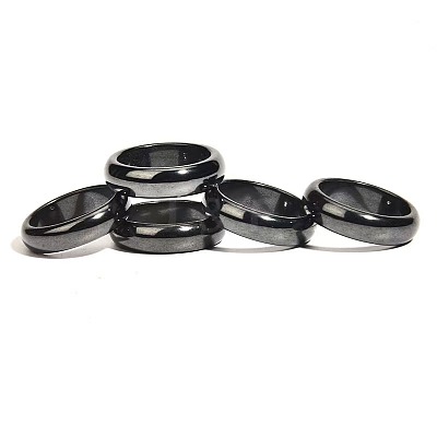 Dyed & Heated Black Agate Finger Rings IK0879-2-1
