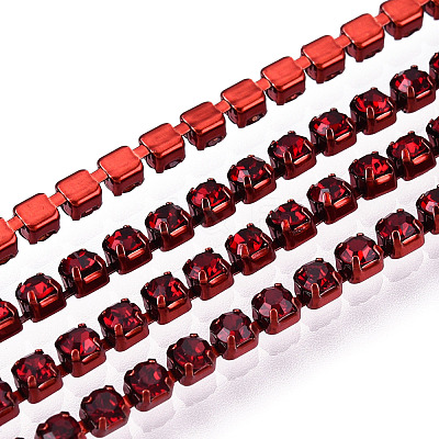 Electrophoresis Iron Rhinestone Strass Chains CHC-Q009-SS12-B21-1