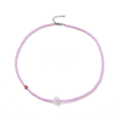 Opaque Acrylic Beaded Bracelets NJEW-JN04174-1