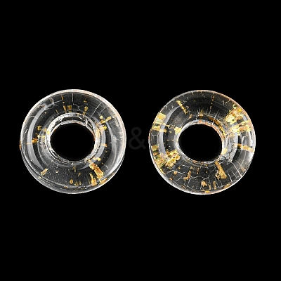 Transparent Glass European Beads GLAA-D009-01H-1