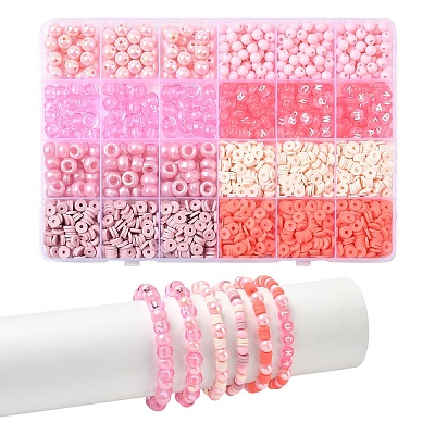 Pink Color Theme DIY Jewelry Kits DIY-YW0012-89-1