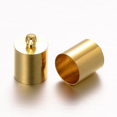 Brass Column Cord Ends KK-F0320-D-07G-1