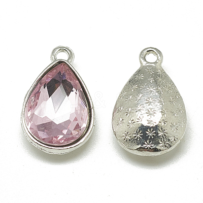 Alloy Glass Pendants PALLOY-T028-10x14mm-10-1