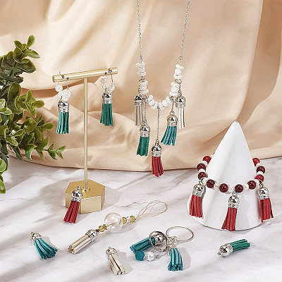 100Pcs Faux Suede Tassel Pendant Decorations FIND-SC0002-29A-1
