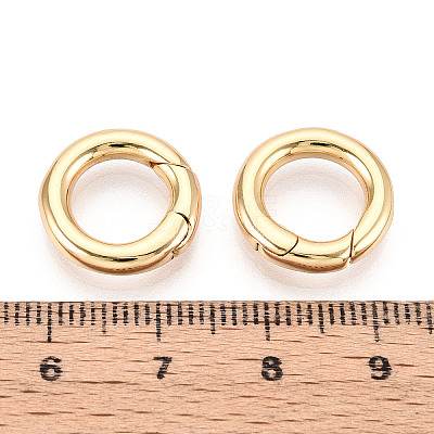 Brass Spring Gate Rings KK-T078-20G-03-1