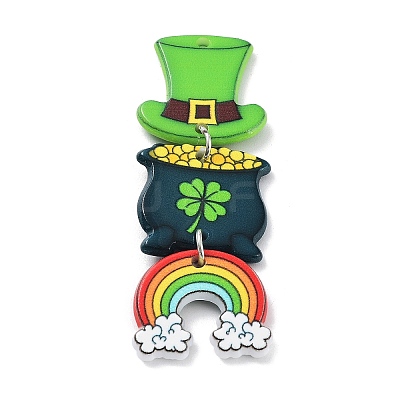 Saint Patrick's Day Theme Acrylic Big Pendants LS-MACR-C028-05B-1