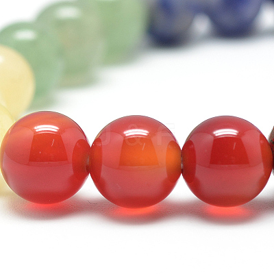 Natural Gemstone Stretch Bracelets G-S263-23-1