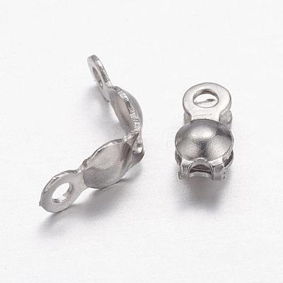 Tarnish Resistant 304 Stainless Steel Bead Tips STAS-E129-06P-1