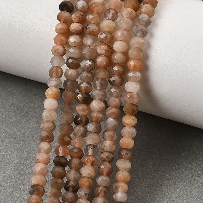 Natural Multi-Moonstone Beads Strands X-G-B074-A08-01-1