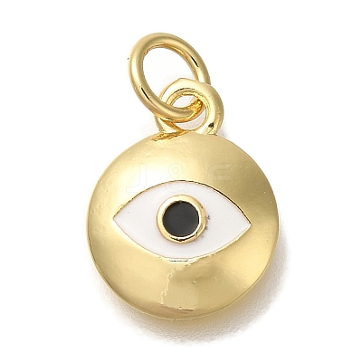 Rack Plating Brass Enamel Charm KK-I720-62G-1