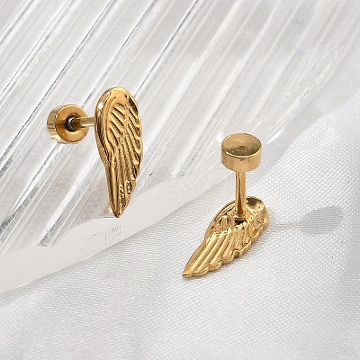 304 Stainless Steel Stud Earrings EJEW-G423-02G-1