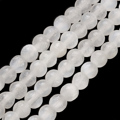 Natural Selenite Beads Strands G-K336-02-1