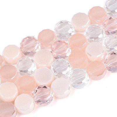 Electroplate Glass Beads Strands X-EGLA-N022-03A-A08-1