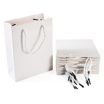 Folding Kraft Paper Gift Bags with Handle ABAG-TAC0014-03-1