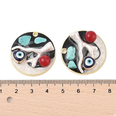 Rack Plating Alloy Enamel Pendants FIND-Z062-01G-02-1