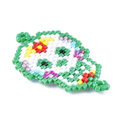 Handmade Seed Beads Links Connectors SEED-I012-48B-1