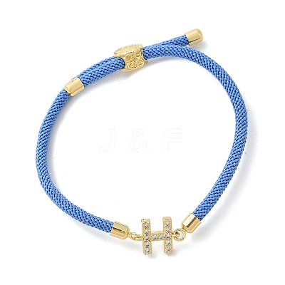 Adjustable Nylon Cord Bracelets BJEW-C096-01G-08-1