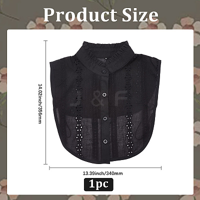 Detachable Cotton Shirt Collars AJEW-WH20816-029-1