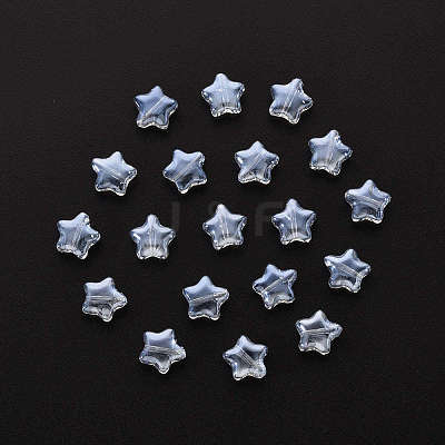 20Pcs Transparent Spray Painted Glass Beads GLAA-YW0001-14-1