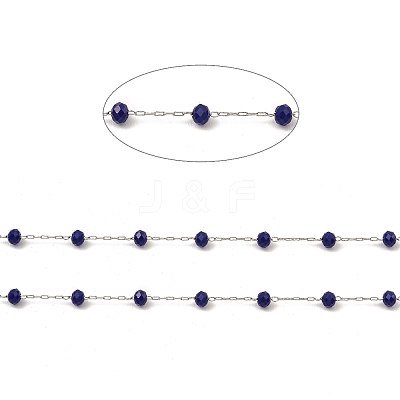 Glass Round Beaded Chains CHS-B003-04D-1