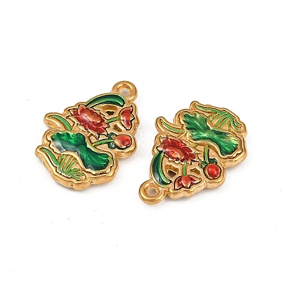 304 Stainless Steel Enamel Pendants STAS-Z140-08G-1