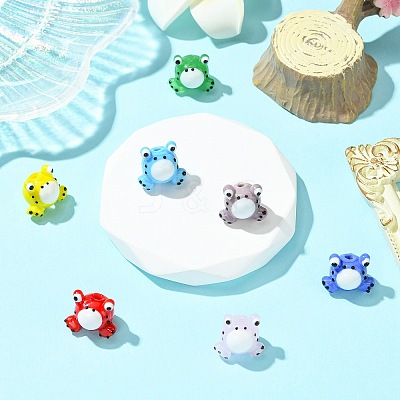 7Pcs 7 Colors Handmade Lampwork Beads LAMP-CJ0002-15-1
