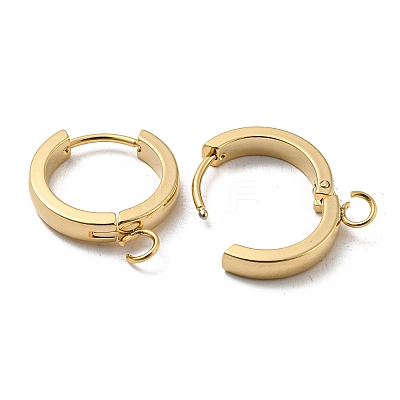 201 Stainless Steel Huggie Hoop Earrings Findings STAS-A167-01N-G-1