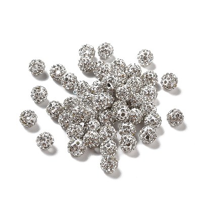 Pave Disco Ball Beads RB-Q195-6mm-001-1