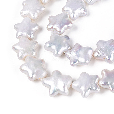 Natural Baroque Keshi Pearl Beads Strands PEAR-S020-Z06-1