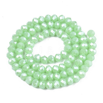 Electroplate Glass Beads Strands X-EGLA-A034-J8mm-A05-1