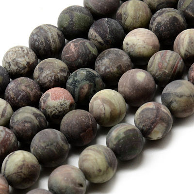 Natural Ocean Jasper Bead Strands G-Q462-71-10mm-1