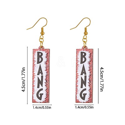 Alloy Acrylic Dangle Earrings FS-WG4D5AE-01-1
