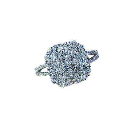 Brass Micro Pave Cubic Zirconia Finger Rings for Women FS-WG4C4EA-10-1