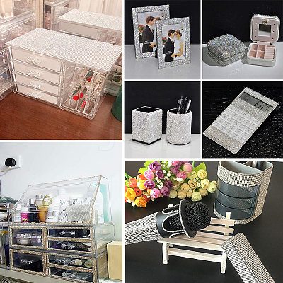 Self Adhesive Glass Rhinestone Stickers Sheets RB-GF0001-01D-1