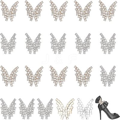 20Pcs 2 Styles Alloy Rhinestone Cabochons FIND-CA0006-51-1