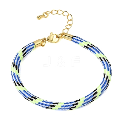 Braided Round Polyester Cord Bracelet Makings FB-CBAEDA0-01G-29-1