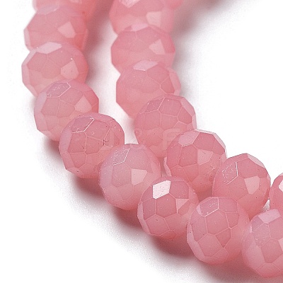 Baking Paint Imitation Jade Glass Bead Strands DGLA-A034-J6MM-A3-1