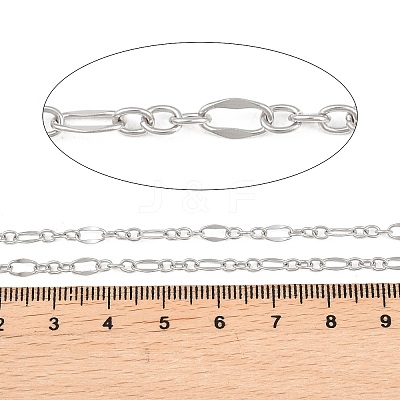 304 Stainless Steel Oval Link Chains CHS-P028-14P-1