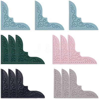 15Pcs 5 Colors PU Leather Corner Protectors AJEW-CL0002-95-1