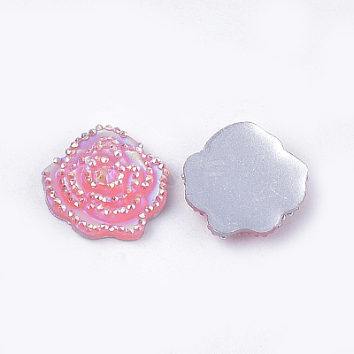 Resin Rhinestone Cabochons CRES-T012-02C-1