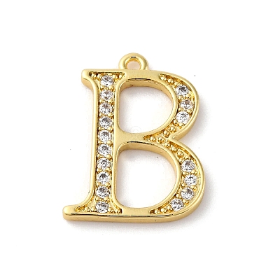 Rack Plating Brass Micro Pave Cubic Zirconia Pendant KK-H449-76G-10-1