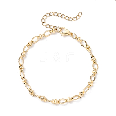 Brass Oval Link Chain Bracelets for Women BJEW-JB12678-1