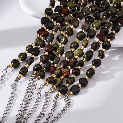 Natural Dragon Blood Beaded Bracelets for Women G-P563-07P-08-1