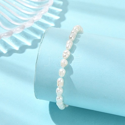Natural Cultured Freshwater Pearl Beaded Stretch Bracelets for Women BJEW-JB13706-1