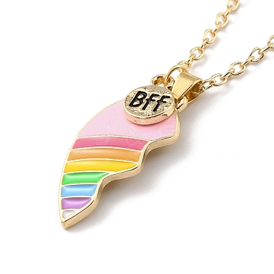 BFF/Best Friends Forever Alloy Pendant Necklaces NJEW-K124-02C-G-1
