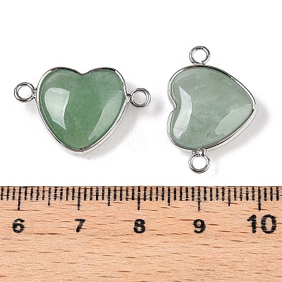 Natural Green Aventurine Love Heart Pendants G-T138-205I-P-1