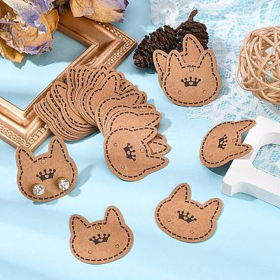 Kraft Paper Earring Display Cards CDIS-D005-08-1